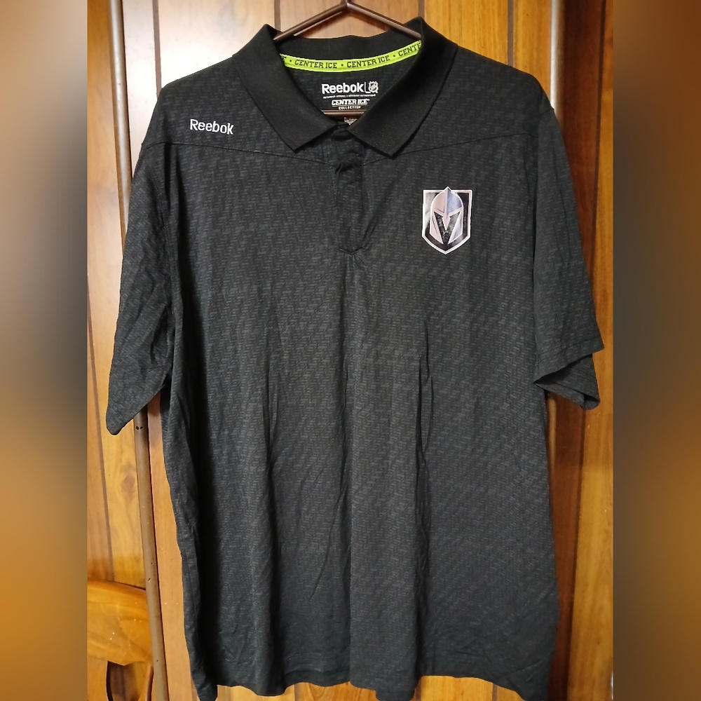 Reebok Black Polo Shirt with Logo